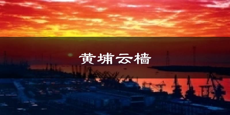 黄埔云樯天气未来15天